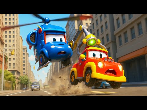 Helicopter Plays Golf 🚁 Emergency Vehicles for Kids | Super Truck