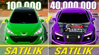 0$'dan Başlayıp 40.000.000$ OYUN PARASI YAPTIM !! Car Parking Multipla