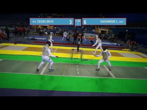 T16. GAGANIDZE Luka (GEO) - CEGIELSKI Bartosz (POL). Foil men.