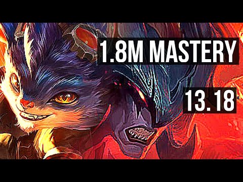 RUMBLE vs AATROX (TOP) | 9 solo kills, 1.8M mastery, 600+ games | NA Master | 13.18