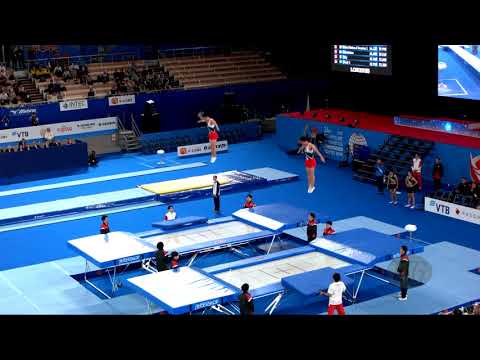 Japan 2 (JPN) M - 2019 Trampoline Worlds, Tokyo (JPN) - Qualification Synchro R2