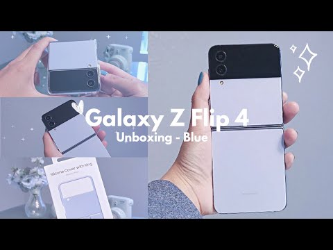 Galaxy Z Flip 4 💙l Aesthetic Unboxing | Samsung Ring Case  | z플립4 언박싱 l Samsung