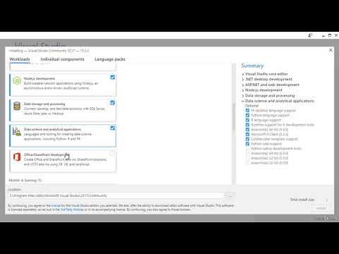ASP.Net MVC Quick Start : Install Visual Studio Community 2017