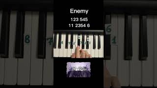 Enemy Imagine dragons J.I.D.(Arcane League of legends) on piano ðbb¹ tutorial