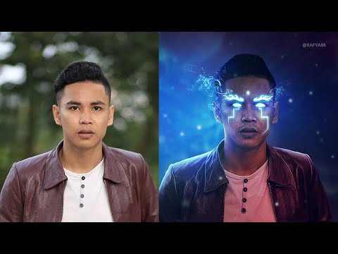 Neon Glow Effect Portrait Photoshop Tutorial
