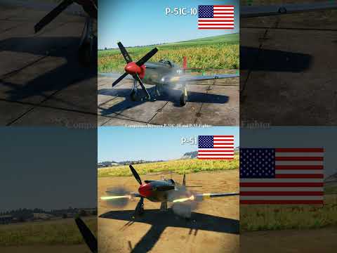 U.S.A P-51C-10 vs U.S.A P-51 Propeller Rear Shooting Comparison #warthunder