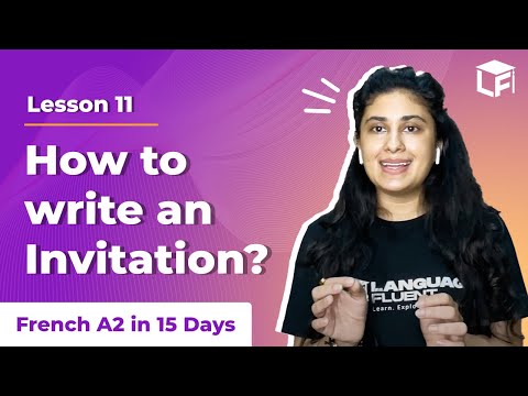 How to write an Invitation letter in French | Learn French A2 in 15 Days | Learn French with LF