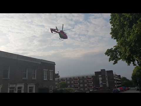 London Air Ambulance Land in Tiny Space Between Flats