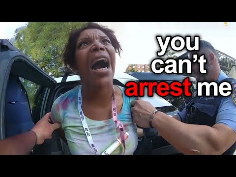 When Stupid Karens Tries To Assault Cops