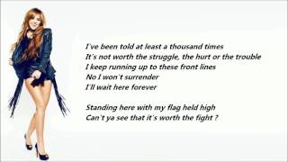 Miley Cyrus - My Heart Beats For Love /\ Lyrics On A Screen