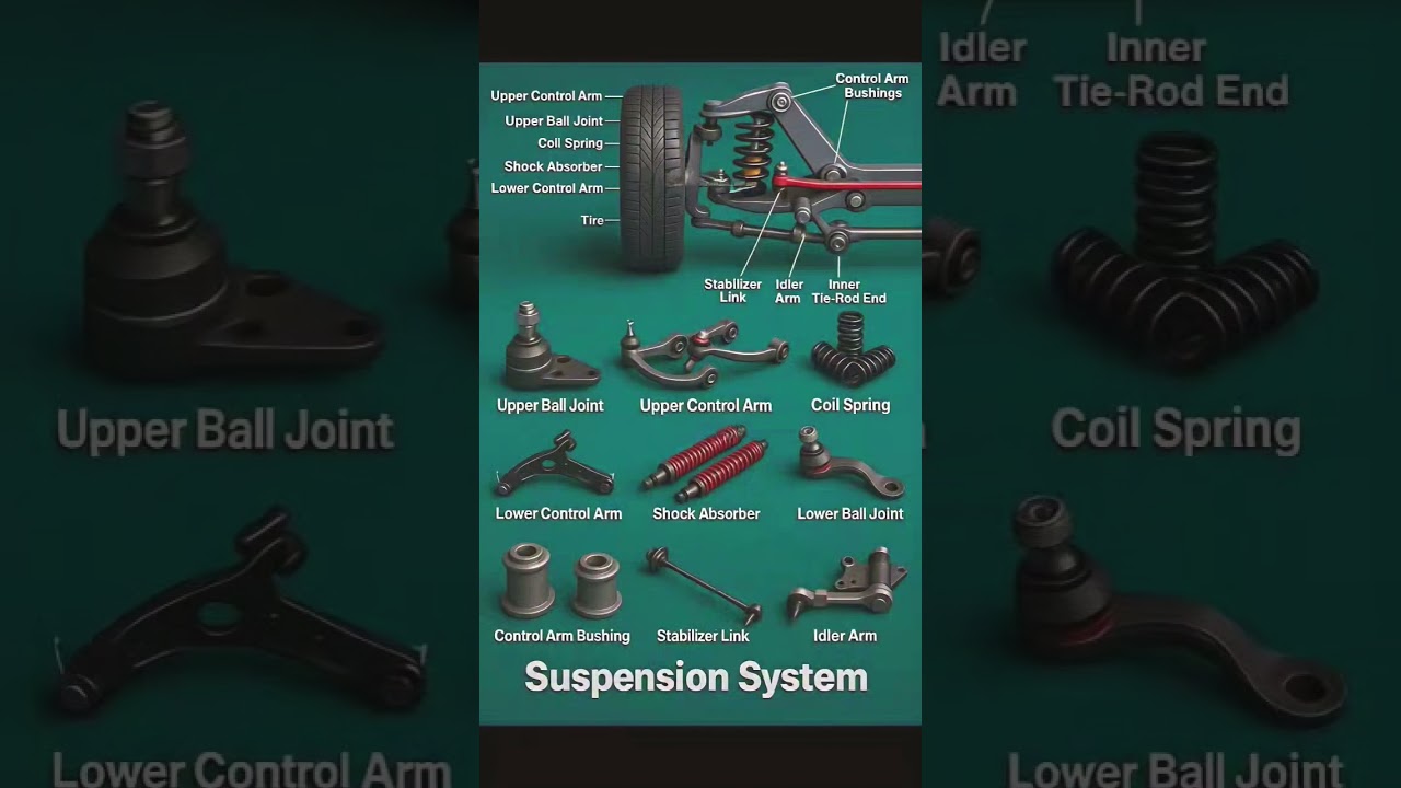 Car Suspension Parts Name #trending #automobile #carsuspension #carspareparts #carknowledge #cardiy
