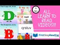ALL Learn To Read Videos Kindergarten Phonics Sight Words Letter Sounds Exceptions Digraphs Pre K