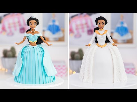 A Whole New World of Deliciousness 🐵 JASMINE Doll Cake Tutorial!