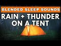 Peaceful Rainfall on Tent and Distant Thunder | 10-Hour Black Screen