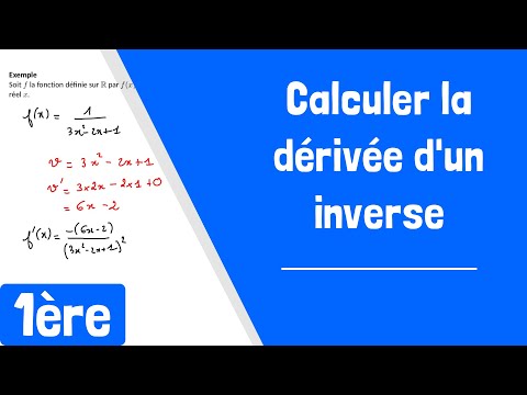 Comment calculer la fonction dérivée de l'inverse d'une fonction ?