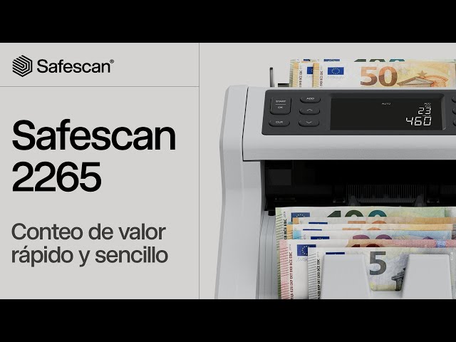 Vídeo relacionado con Safescan 2265 Contadora de billetes, para billetes mezclados de libras y de euros, Contadora y detectora de billetes falsos en 5 puntos, Máquina para contar billetes clasificados de todas las divisas