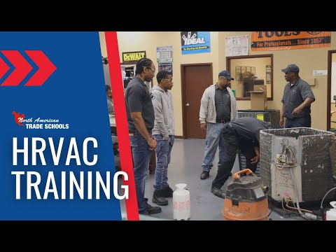 This video is a promotional overview of the HRVAC program offered by North American Trade Schools, highlighting the curriculum and skills students will acquire.