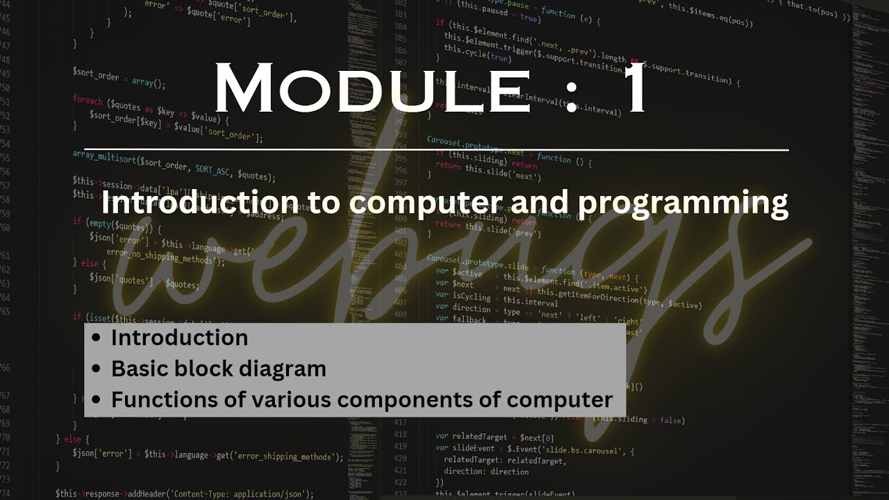 PPS | CH-1 | Introduction to computer and programming | Video-1