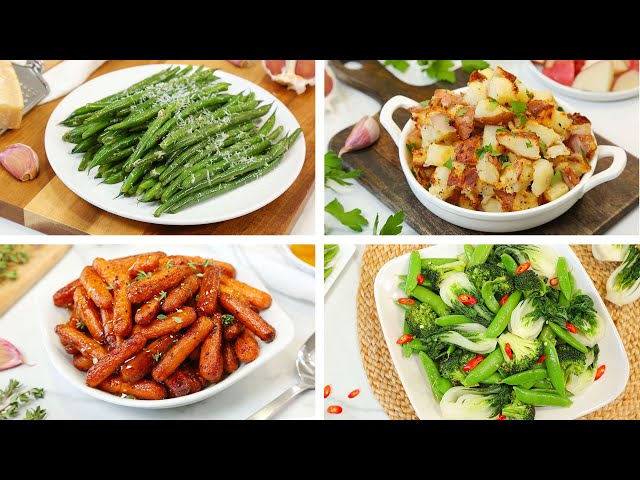4 Healthy Side Dishes | Easy + Delicious Weeknight Dinner Recipes
