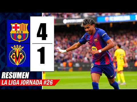 BARCELONA vs VILLARREAL 4-1 GOALS and MATCH SUMMARY LA LIGA 2026