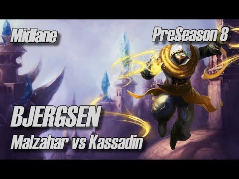 Bjergsen - Malzahar vs Kassadin Midlane - PreSeason 8