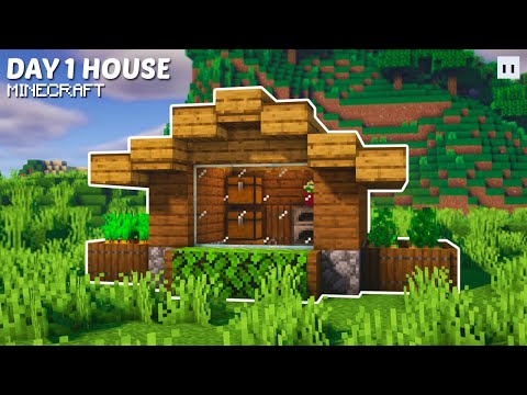 EPIC Minecraft Shack Build | Day 1 Starter House in Seconds!