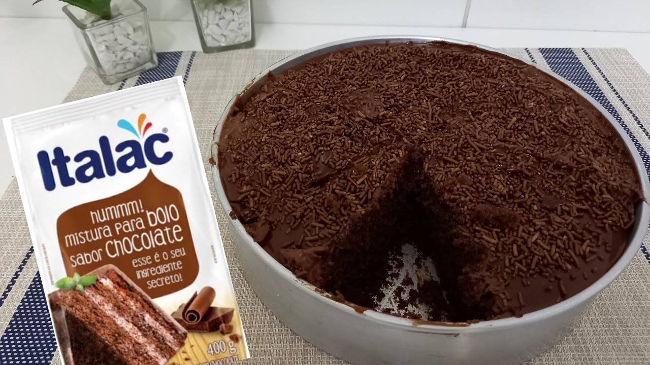 BOLO DE CHOCOLATE COM MASSA PRONTA ITALAC
