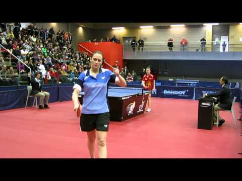 1/2 finale dames A ..MARCHETTI NATHALIE (A1) tegen DEGRAEF MARGO (A13) laatste set