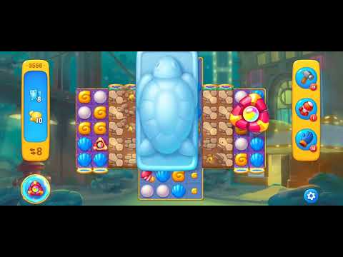 Fishdom Easy Level 3556 (with full seashell [Super Lightning]) @choraelmin