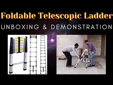 Telescopic ladder, capacity: 150 kg load capacity, size: 2 m...