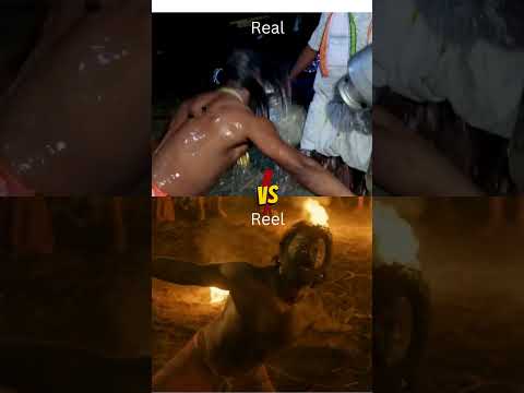 Kantara:Panjurli Daiva Kola Seve real VS Reel comparision|Kantara|Rishab Shetty