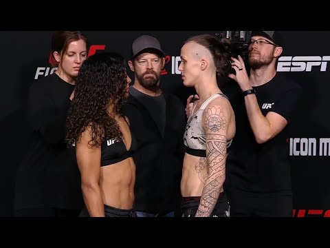 Natália Silva vs. Tereza Bledá - Weigh-in Face-Off - (UFC Fight Night: Lewis vs. Spivak) - /r/WMMA