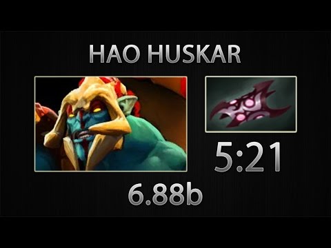 Dota 2 Huskar Fast Farm - Hao - Armlet of Mordiggian - 5:21 [6.88b]