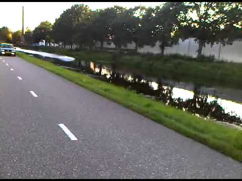 Maarten Gratama Wakeboarden achter auto Apeldoorns Kanaal Wapenveld