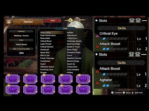 Sunbreak - Melding Aurora Testing - Attack Boost / Critical Eye - TU 3