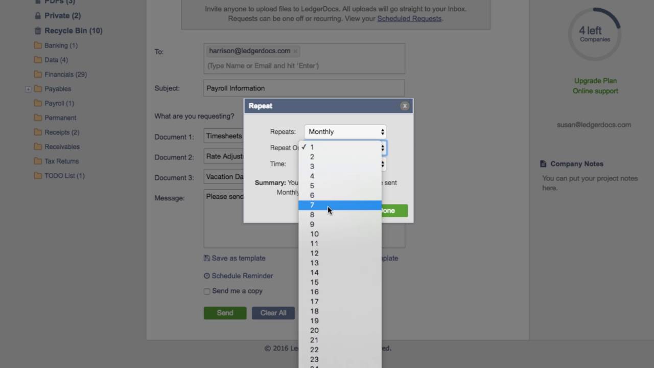 Automate & Schedule Documents Requests