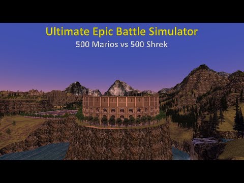 Ultimate Epic Battle Simulator - 500 Marios vs 500 Shrek