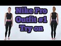 Nike Pro Fitness Set 4k Try On