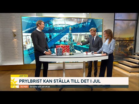 Prylbrist kan ställa till problem – julklapparna är i farozonen | Nyhetsmorgon | TV4 & TV4 Play