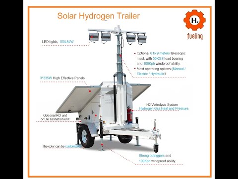 Solar Hydrogen Trailer NGO Camping Lighting Gas Power Prepper Survival