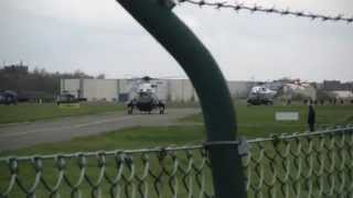 preview picture of video 'Take off Marine One and Blackhawks from Wevelgem Airport'