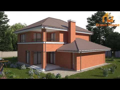Двухэтажный дом с гаражом DH(Z)183xk от строительной компании Дрим Хаус