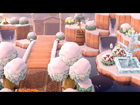 Cozy Winter Island Entrance | Speed Build | Animal Crossing New Horizons