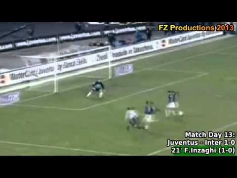 Serie A 1999-2000, day 13 Juventus - Inter 1-0 (F.Inzaghi goal)