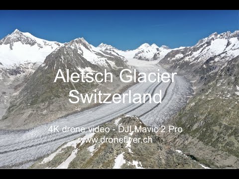 Aletsch Glacier, Switzerland - 4K drone video, DJI Mavic 2 Pro - Schweiz, Luftaufnahme, Drohnenvideo