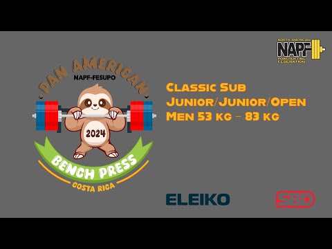 Men 53 kg- 83 kg Classic Sub Junior/Junior/Open - 10th NAPF/FESUPO Pan-American Regional Bench Press
