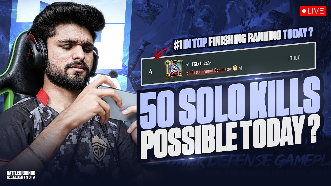 KYA AAJ 50 SOLO FINISHES HO PAYEGA? | CONQUEROR RANK PUSH