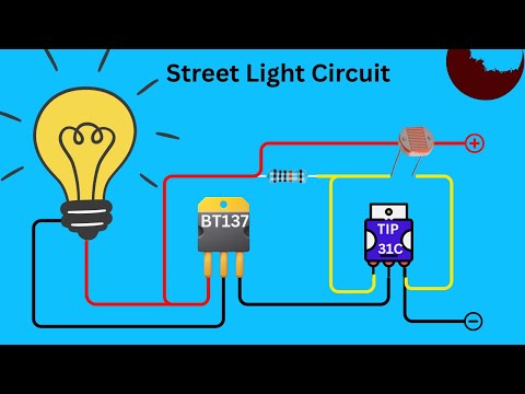 DIY Automatic Street Light Circuit | TIP31C & BT137 Triac Night Sensor