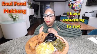 I NEED TO ADDRESS THIS REAL QUICK + Soul Food Mukbang with tiny utensils!