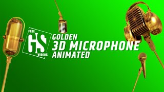 3D Microphones  Full HD Green screen  Royalty free